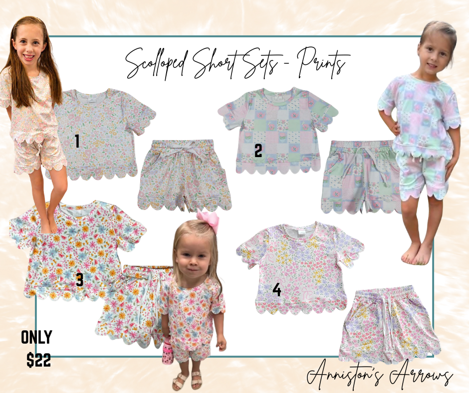 Scolloped Short Sets - Prints
