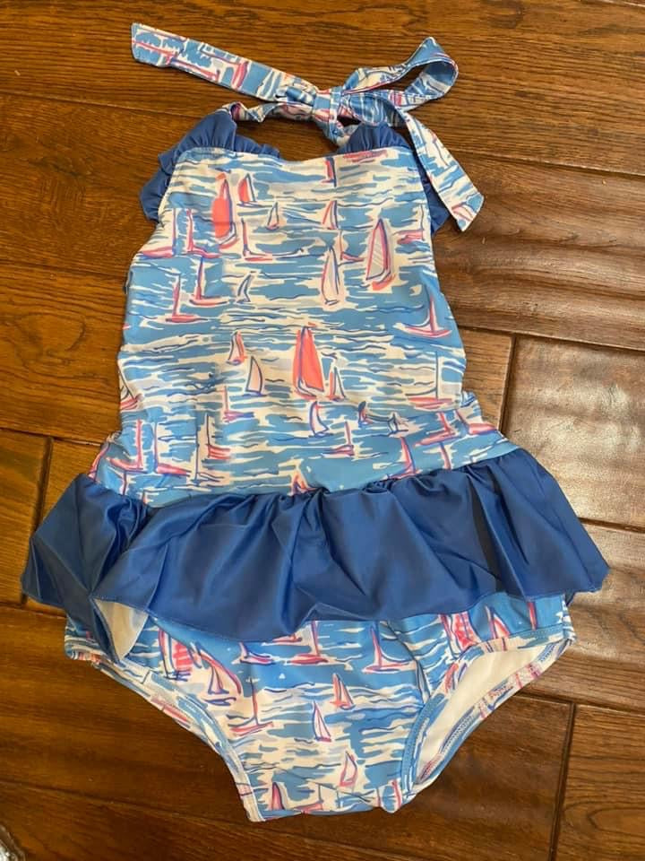 Sailboat One Piece Swim