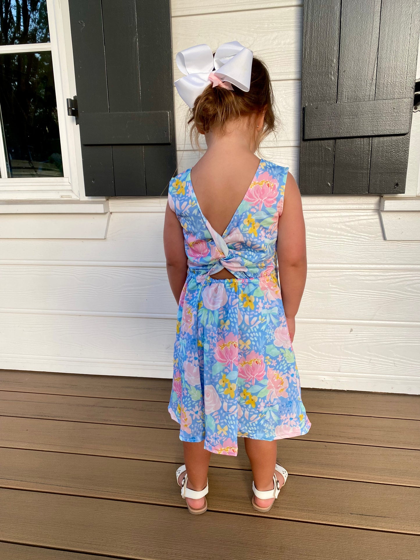 Blue Pastel Floral Athleisure Wear