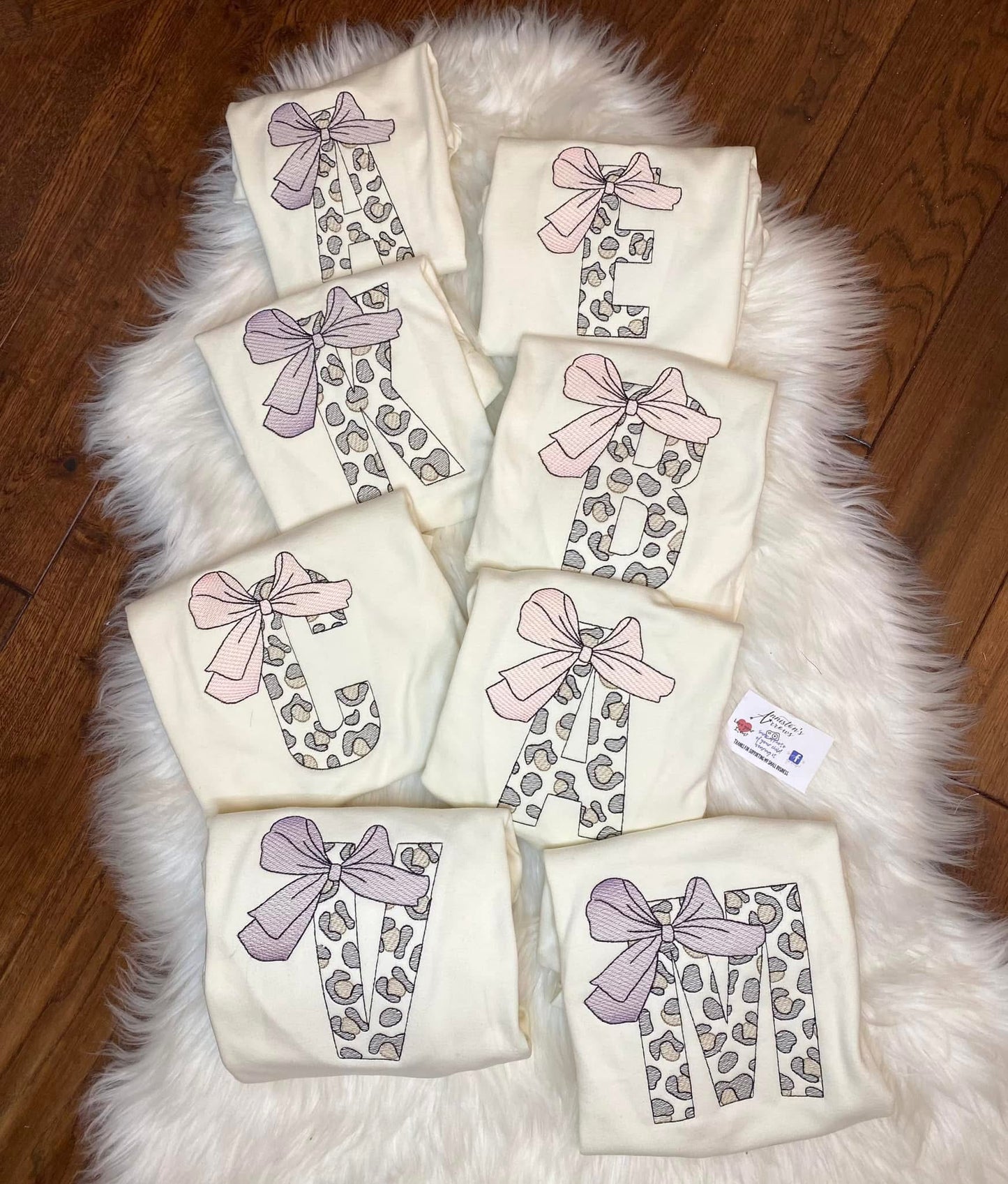 Leopard Initial with Bow