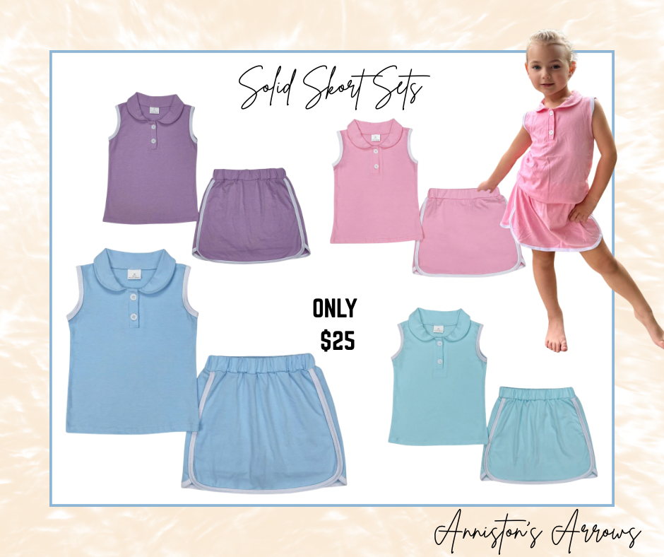 Solid Skort Sets