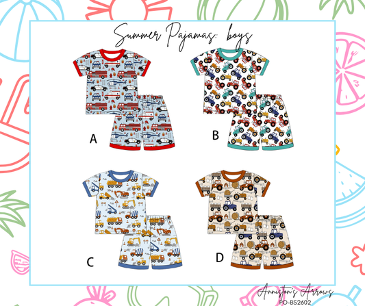 Summer Pajamas:  boys
