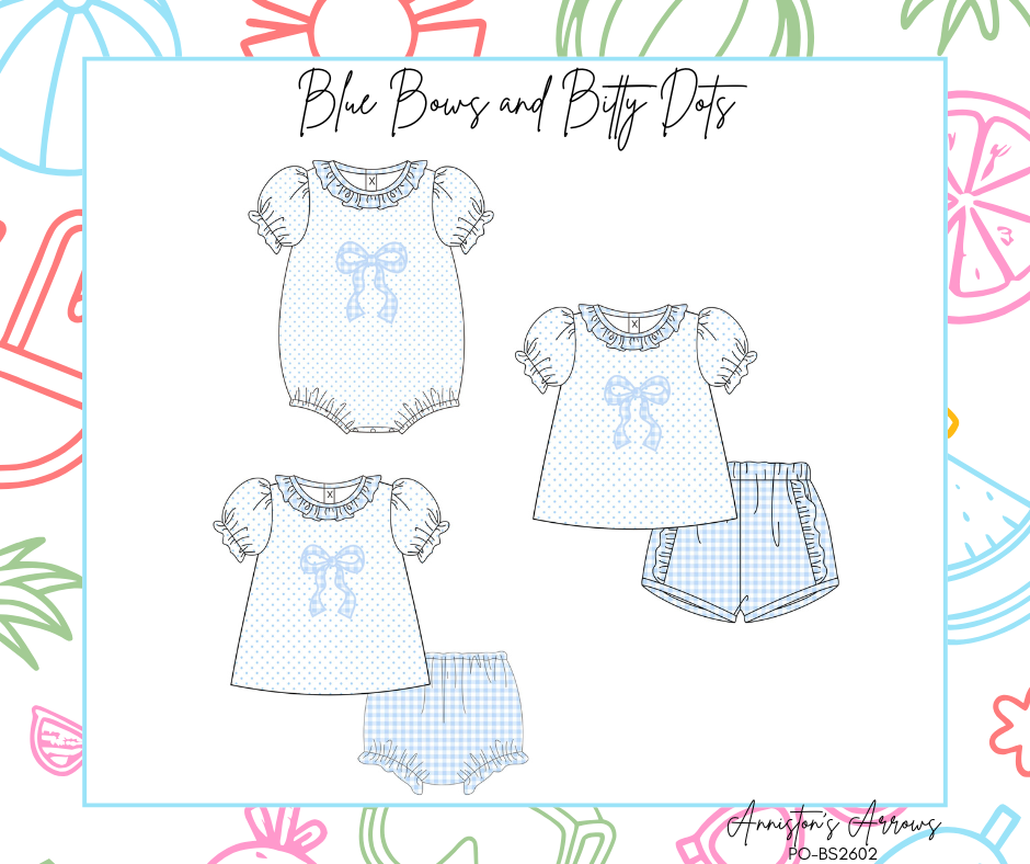 Blue Bows and Bitty Dots