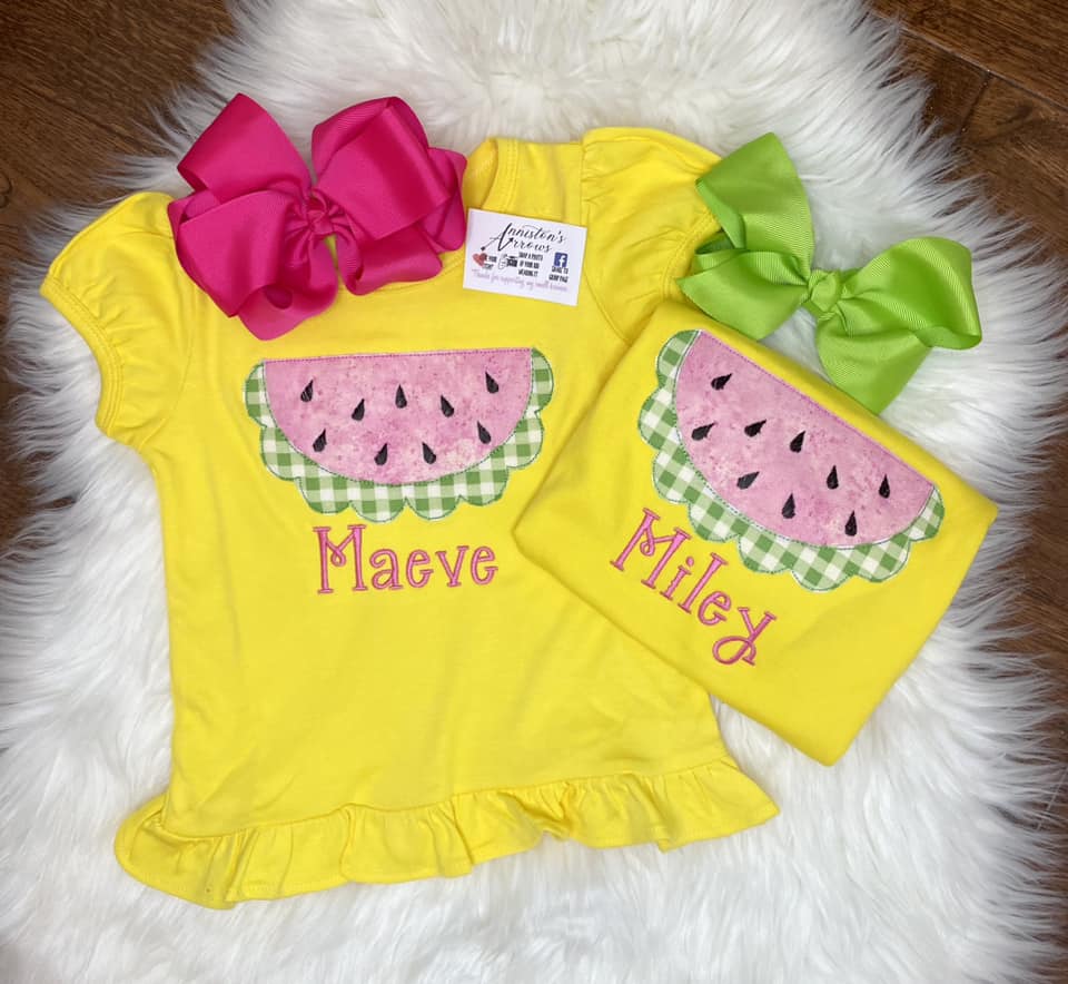 Custom Embroidery - Watermelon Applique