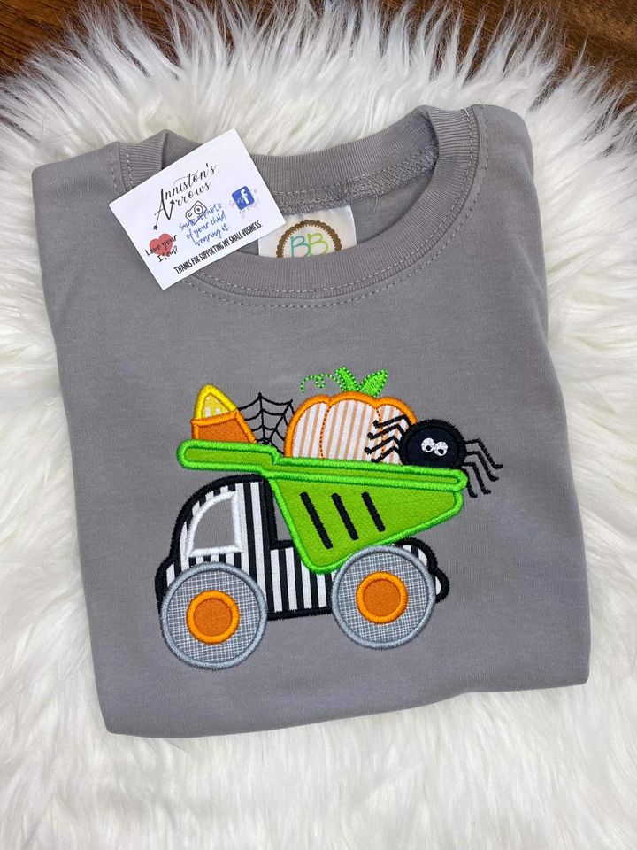 Custom Embroidery - Halloween Dump-truck