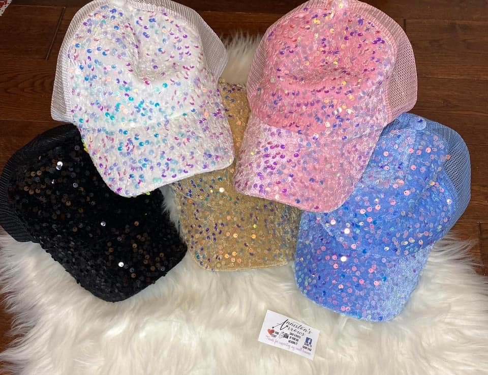 Stock - Sequin Baseball Caps