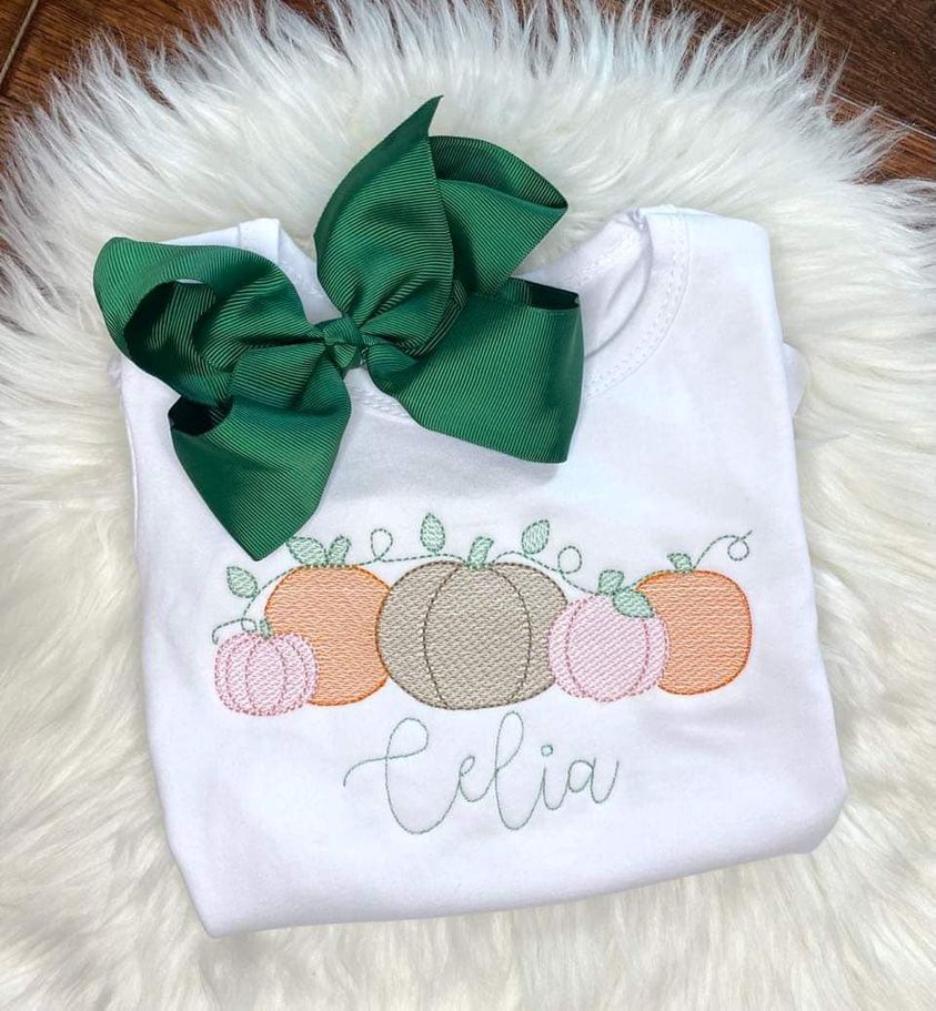 Custom Embroidery - Pumpkin Patch