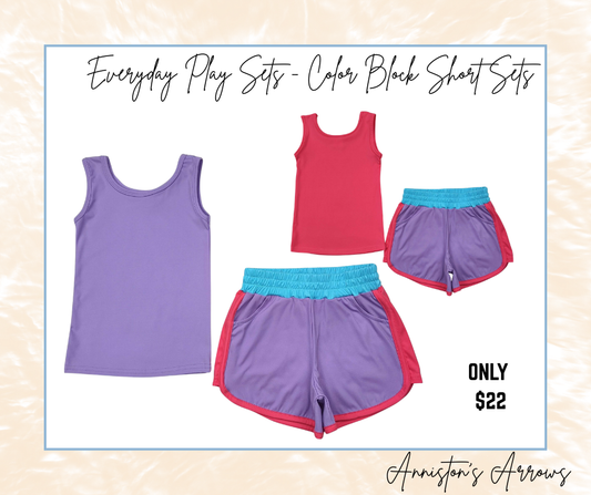 Everyday Play Sets - Color Block Short Sets