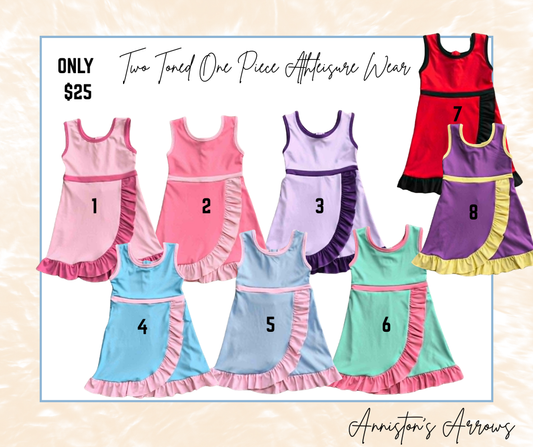 Two Toned One Piece Athleisure Wear