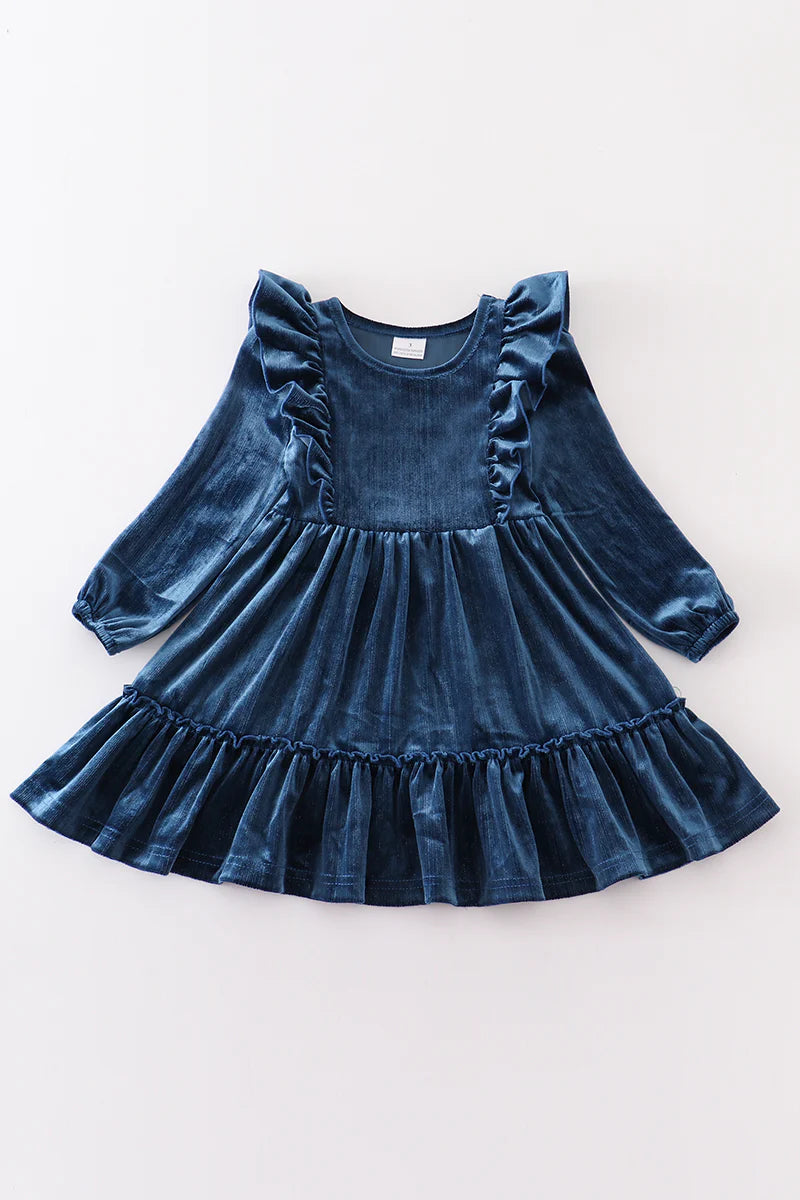 Stock - Velvet Ruffle Dress