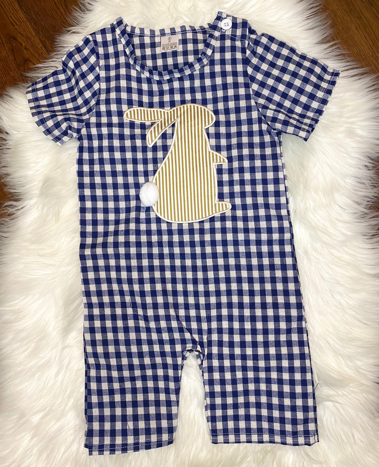 Navy Gingham Bunny Jon