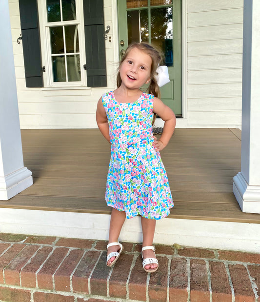 Bright Floral Athleisure Dress