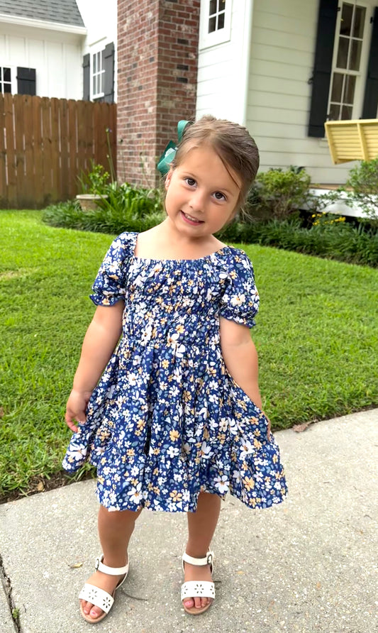 Stock - Navy Floral Dress