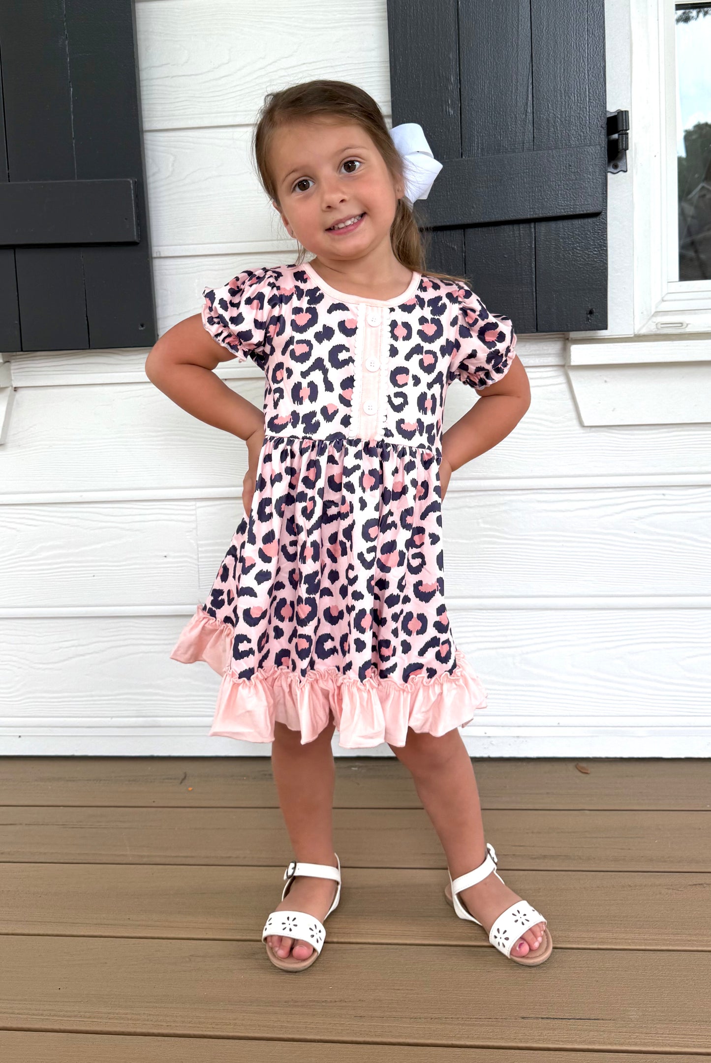 Stock - Pink Leopard Print Dress