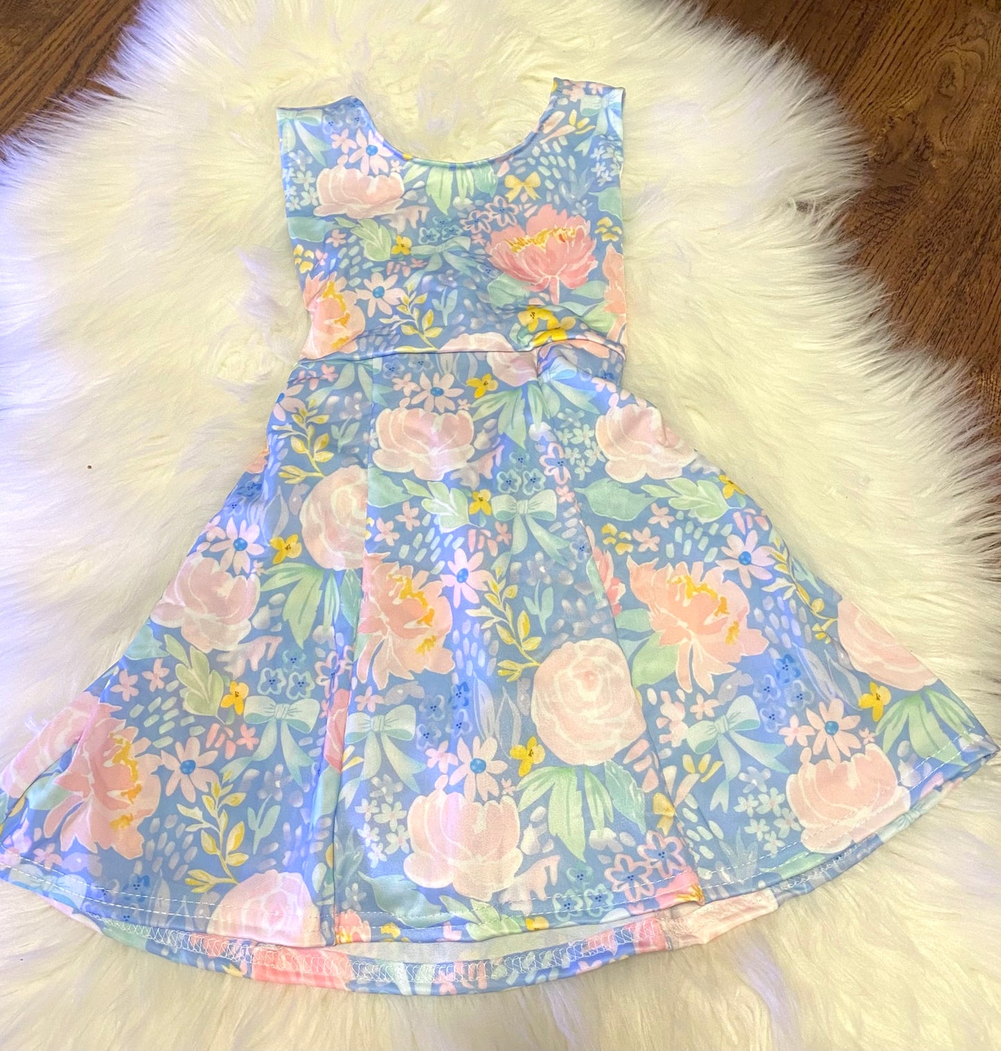 Blue Pastel Floral Athleisure Wear