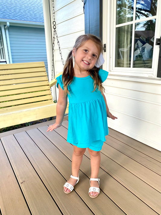 Teal Short Set
