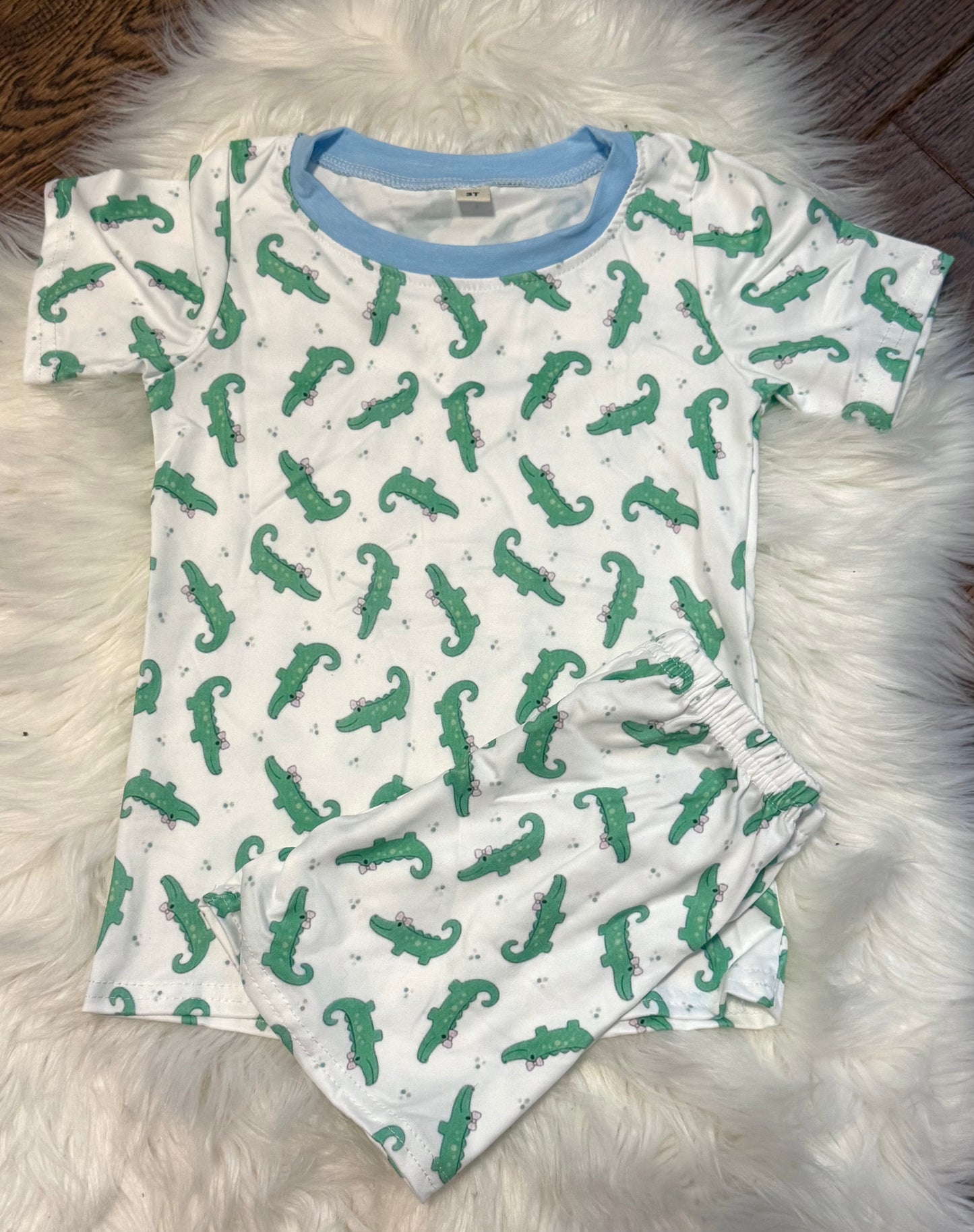 Alligator and Bows Pajamas