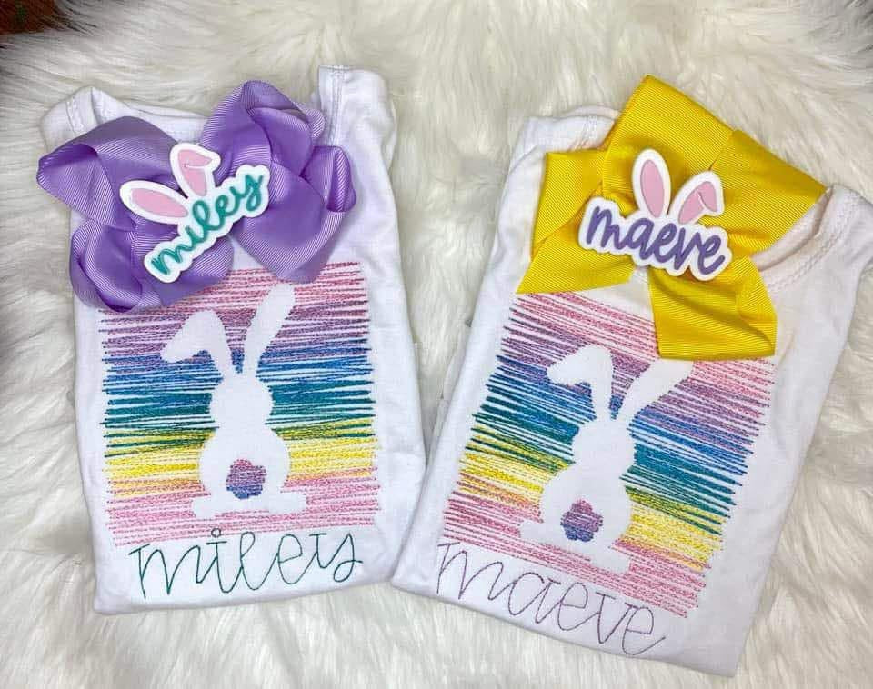 Colorful Backdrop for Bunny