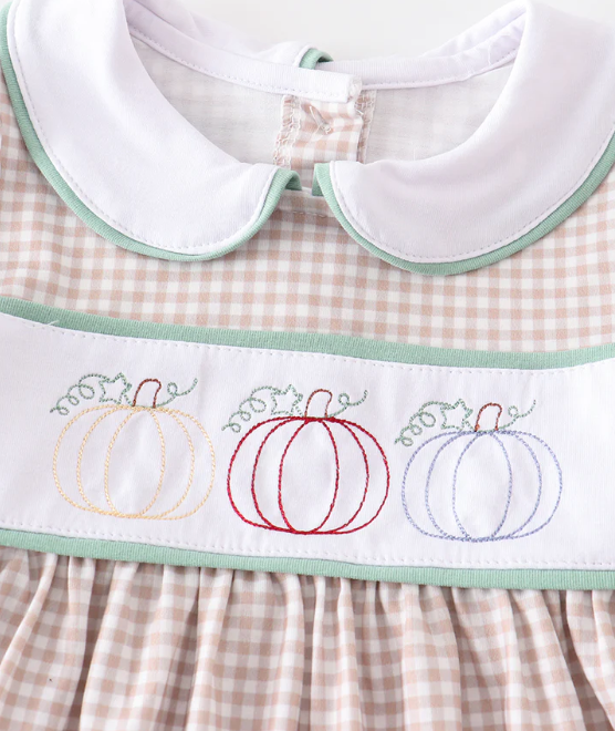 Stock - Plaid Pumpkin Embroidery