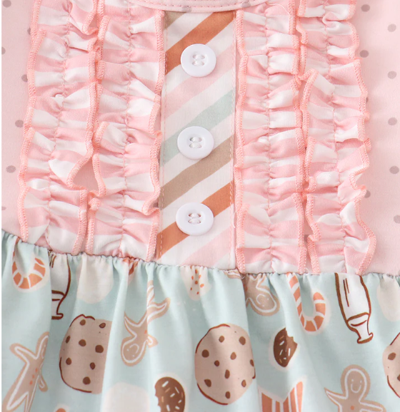 Stock - Gingerbread Strip Pants Set