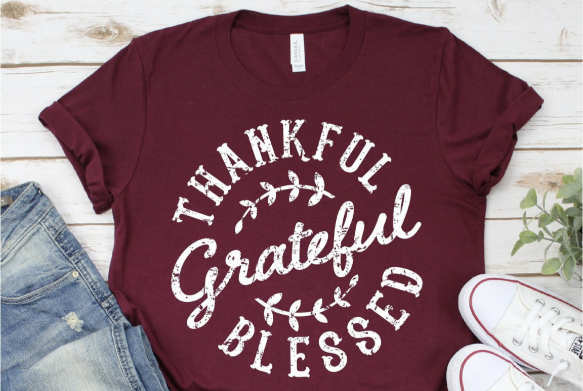 Anniston's Arrows Custom Tee - Thankful Grateful Blessed White