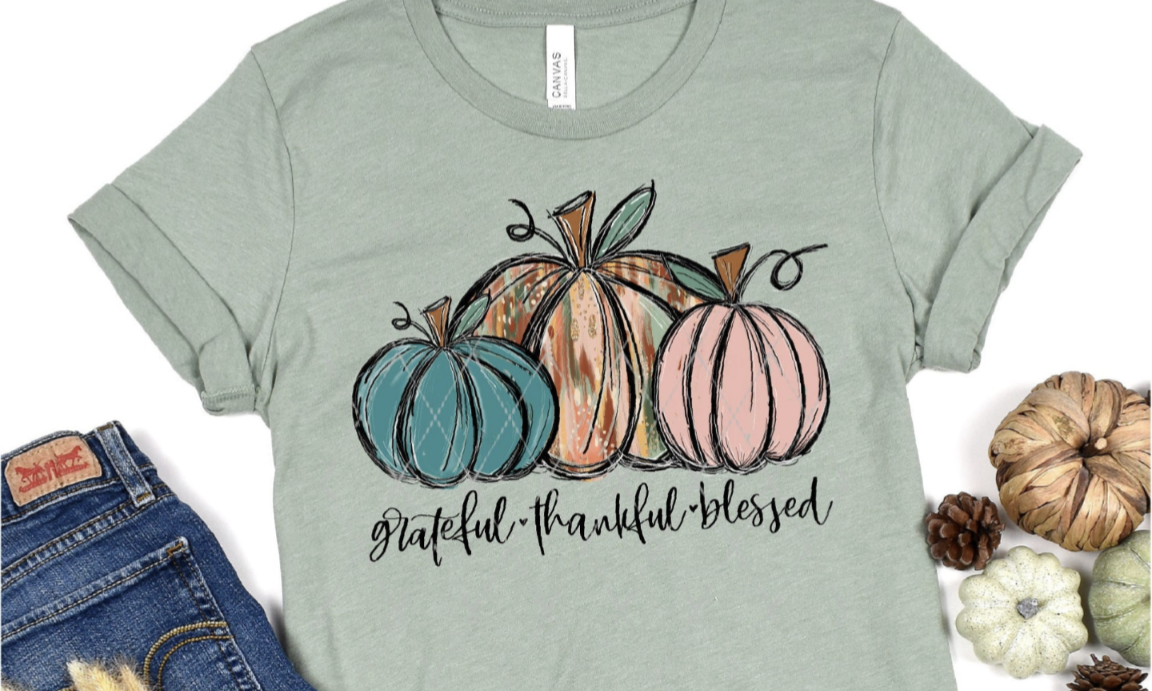 Anniston's Arrows Custom Tee - Grateful Thankful Blessed