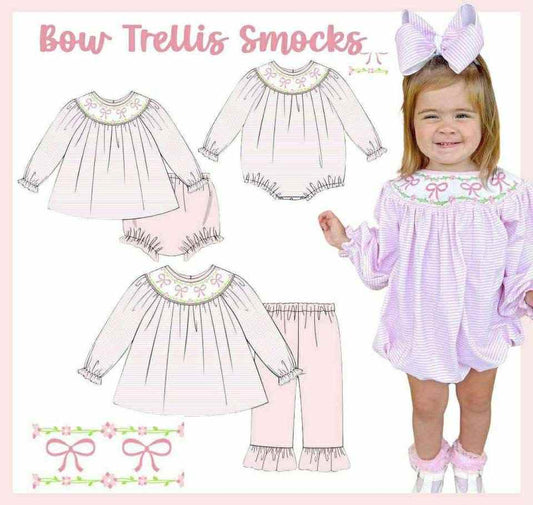 BOW TRELLIS SMOCKS