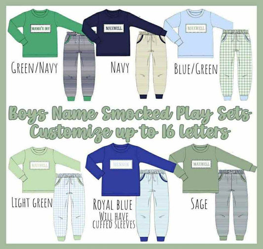 BOY NAME SMOCK PLAY SETS COLLECTION