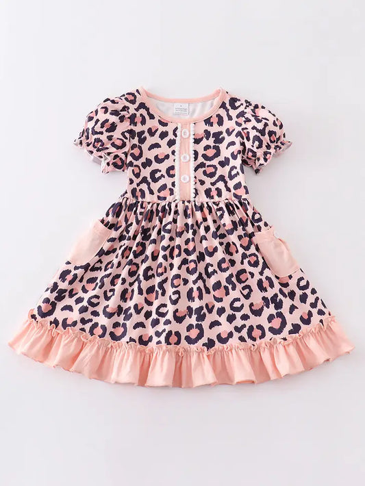 Stock - Pink Leopard Print Dress