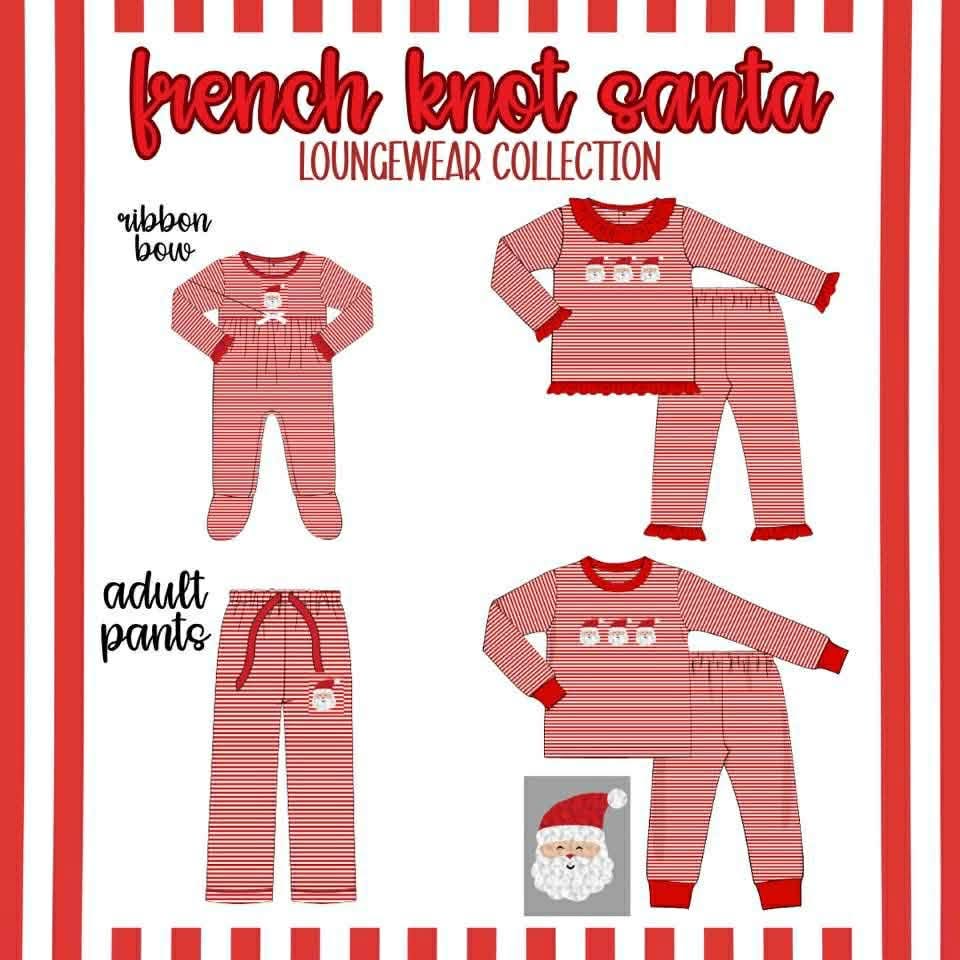 FRENCH KNOT SANTA LOUNGEWEAR