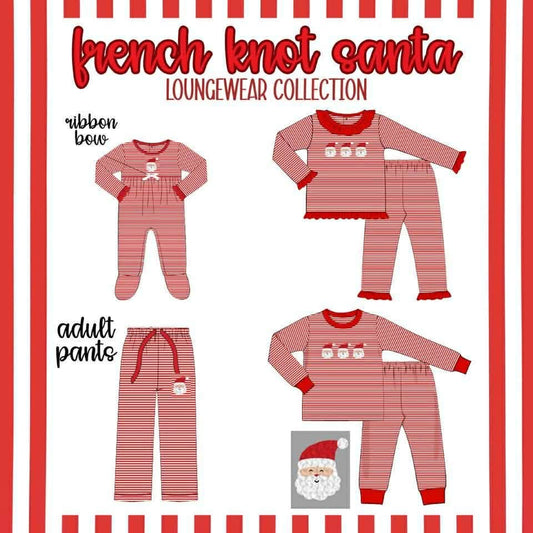 FRENCH KNOT SANTA LOUNGEWEAR
