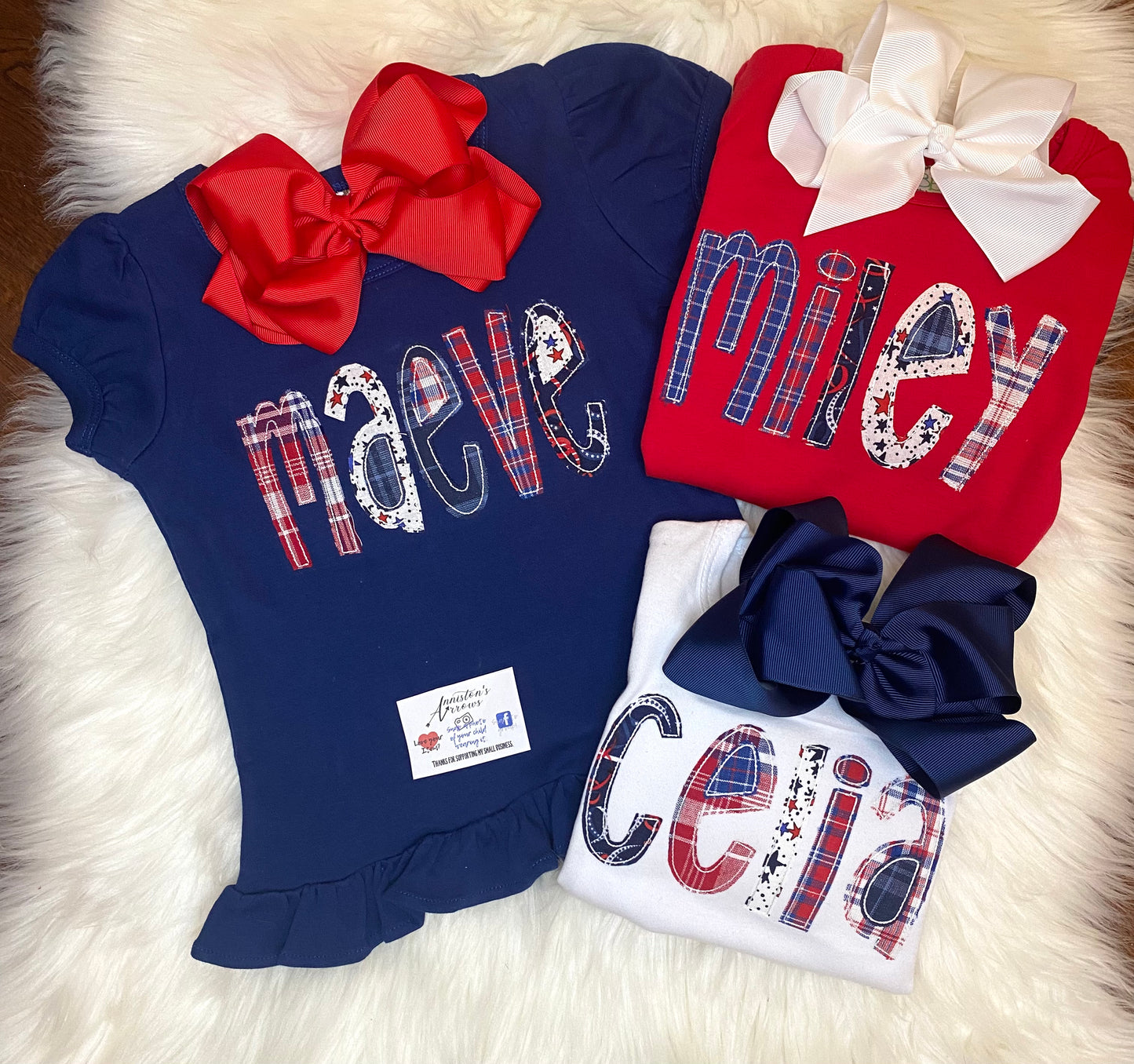 Presale - Applique 4TH of July Shirts - Custom Embroidery