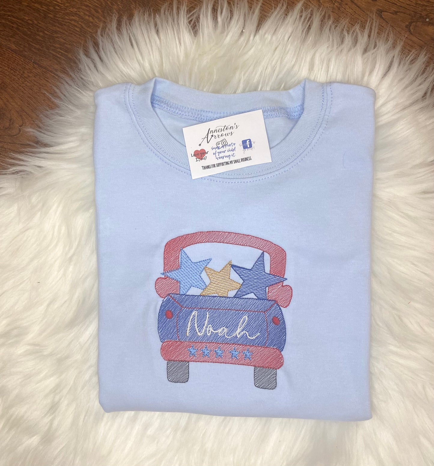 Presale - Truck with Stars - Custom Embroidery