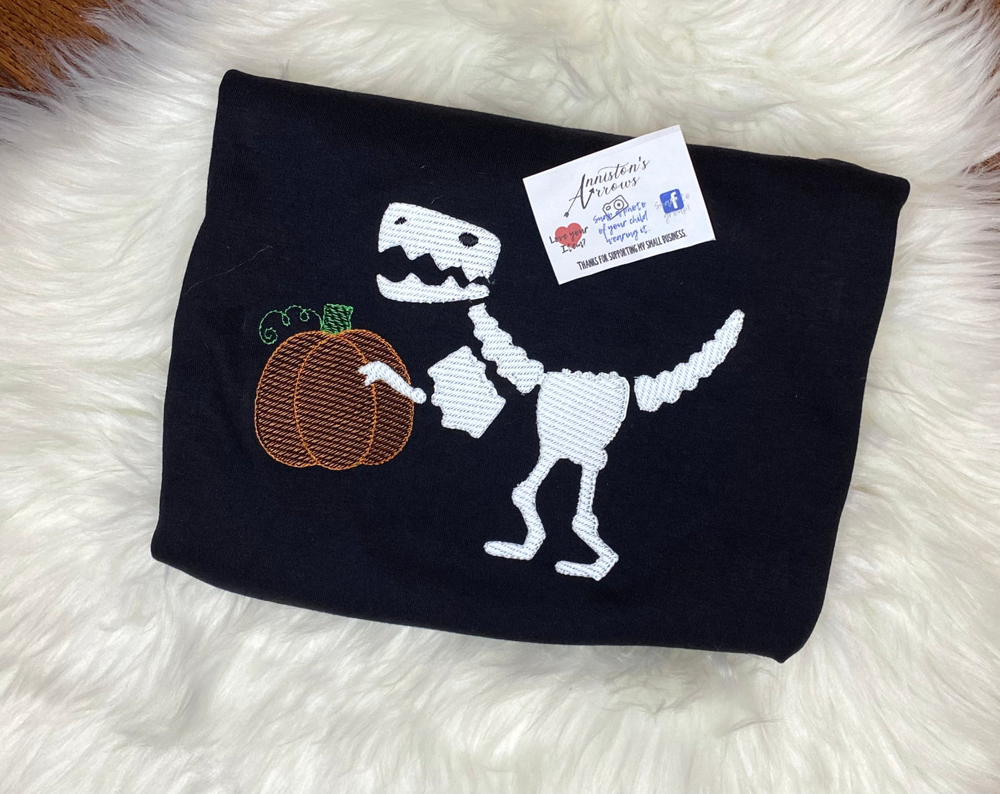 Custom Embroidery - GLOW IN THE DARK T-REX