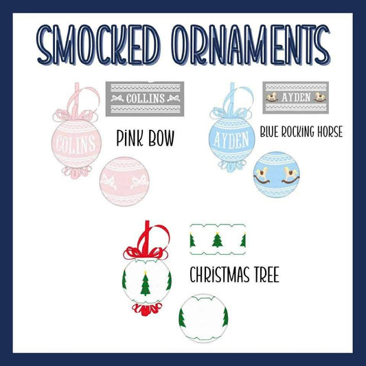 SMOCKED ORNAMENTS