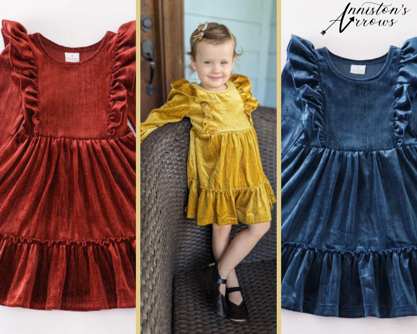 Stock - Velvet Ruffle Dress