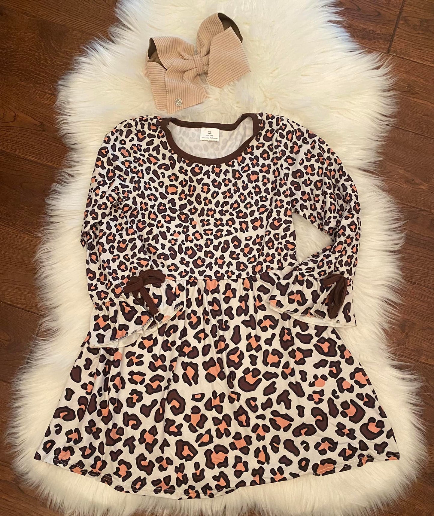 Stock - Leopard Long Sleeve Dress